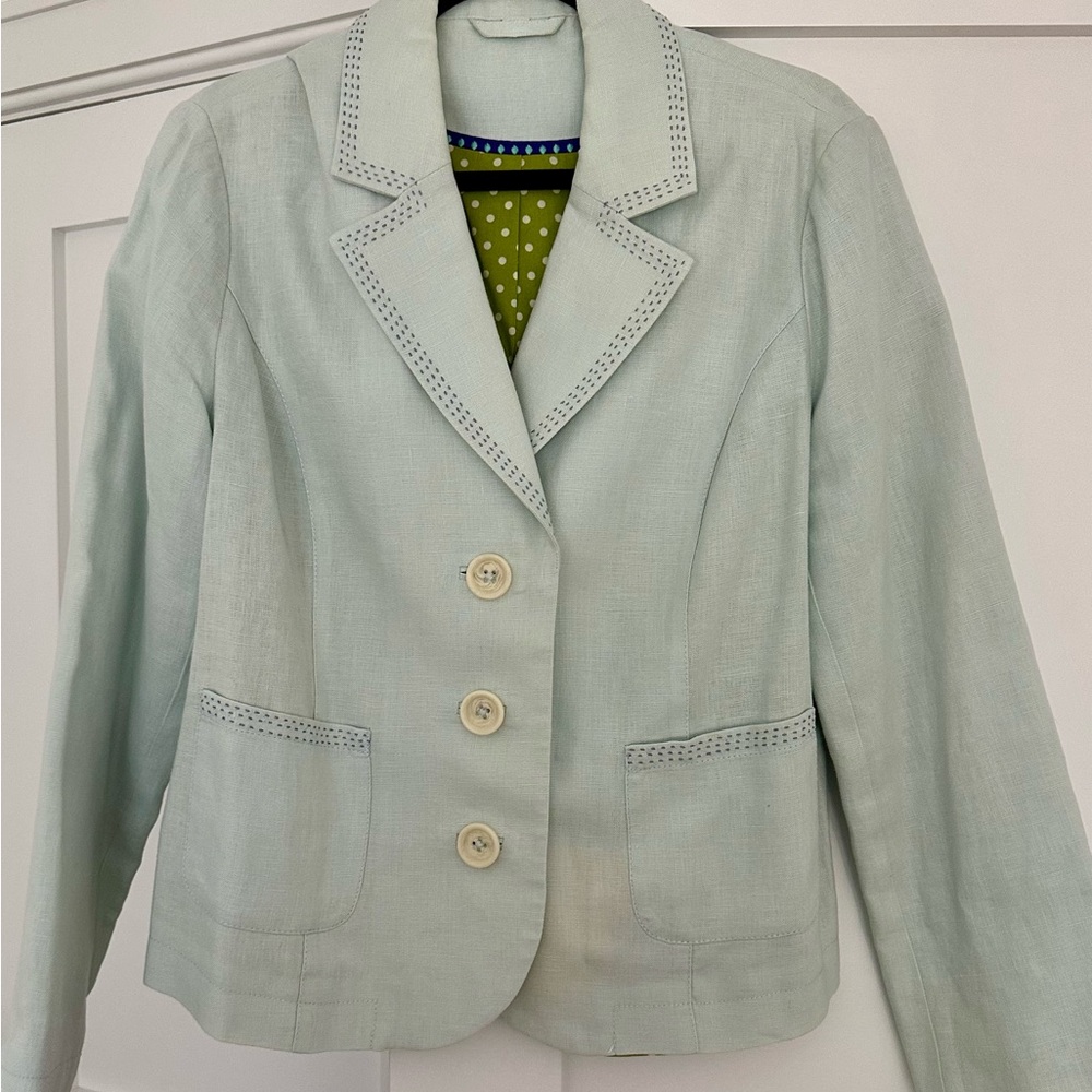 Perfect Spring Light Blue Women's Boden Linen Jacket